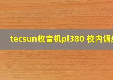 tecsun收音机pl380 校内调频